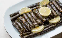 Yebra (Stuffed Grape Leaves) with Apricots
